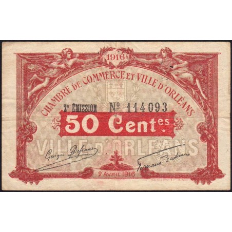 Orléans - Pirot 95-8 - 50 centimes - 1916 - Etat : TB+