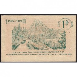 Tarbes - Pirot 120-10 - 1 franc - Série II - 07/02/1915 - Etat : TB
