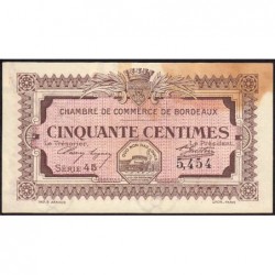 Bordeaux - Pirot 30-11 - 50 centimes - Série 50 - 1917 - Etat : TTB