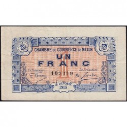 Melun - Pirot 80-3 variété - 1 franc - 15/10/1915 - Etat : TTB+