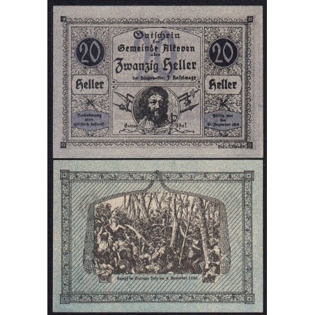 Autriche - Notgeld - Alkoven - 20 heller - Type II a - 1920 - Etat : pr.NEUF