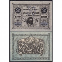 Autriche - Notgeld - Alkoven - 50 heller - Type II a - 1920 - Etat : pr.NEUF