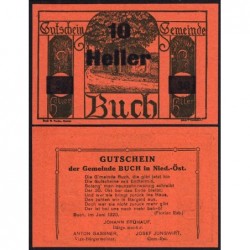 Autriche - Notgeld - Buch - 10 heller - Type III - 06/1920 - Etat : SPL+