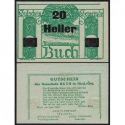 Autriche - Notgeld - Buch - 20 heller - Type III - 06/1920 - Etat : SPL+