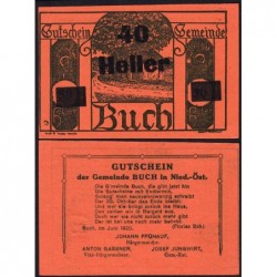 Autriche - Notgeld - Buch - 40 heller - Type III - 06/1920 - Etat : NEUF