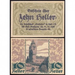 Autriche - Notgeld - Hall-in-Tirol - 10 heller - Type a - 1920 - Etat : SPL+