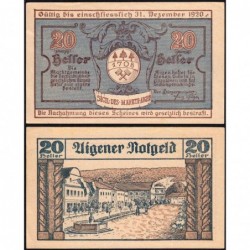 Autriche - Notgeld - Aigen - 20 heller - 1920 - Etat : SPL