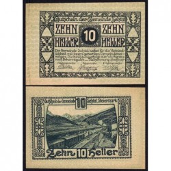 Autriche - Notgeld - Selztal - 10 heller - Type b - 1920 - Etat : NEUF