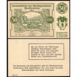 Autriche - Notgeld - Senftenberg - 50 heller - Type I c - 15/05/1920 - Etat : SPL