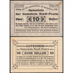 Autriche - Notgeld - Stadl-Paura - 10 heller - Type I a - 05/03/1920 - Etat : SUP+