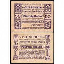 Autriche - Notgeld - Stadl-Paura - 50 heller - Type I a - 05/03/1920 - Etat : SUP+