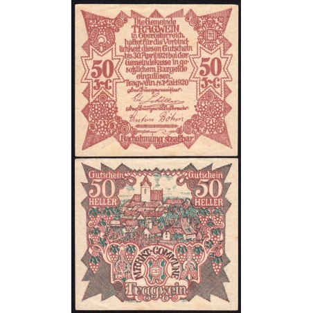 Autriche - Notgeld - Tragwein - 50 heller - Type I a - 04/05/1920 - Etat : SUP