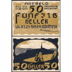 Autriche - Notgeld - Ulrichsberg - 50 heller - Type I a - 05/05/1920 - Etat : NEUF