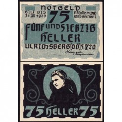 Autriche - Notgeld - Ulrichsberg - 75 heller - Type I a - 05/05/1920 - Etat : NEUF