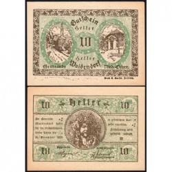 Autriche - Notgeld - Waidendorf - 10 heller - Type a - 1920 - Etat : NEUF