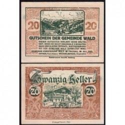 Autriche - Notgeld - Wald-im-Pinzgau - 20 heller - Type I a - 01/071920 - Etat : SUP