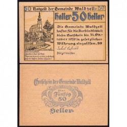 Autriche - Notgeld - Waldzell - 50 heller - Type g - 1920 - Etat : NEUF