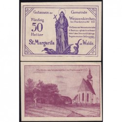 Autriche - Notgeld - Weissenkirchen-bei-Frankenmarkt - 50 heller - Type f - 19/05/1920 - Etat : pr.NEUF