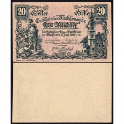 Autriche - Notgeld - Wiener-Neudorf - 20 heller - Type I a - 1920 - Etat : SPL+