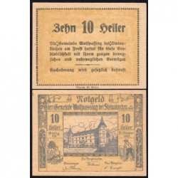 Autriche - Notgeld - Wolfpassing-bei-Steinarkirchen - 10 heller - Type I - 1920 - Etat : NEUF