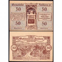 Autriche - Notgeld - Zeillern - 50 heller - Type c - 1920 - Etat : pr.NEUF
