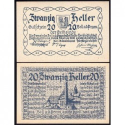 Autriche - Notgeld - Zell-an-der-Pram - 20 heller - Type a - 20/04/1920 - Etat : NEUF
