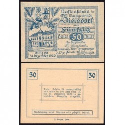 Autriche - Notgeld - Ziersdorf - 50 heller - Type a - 1920 - Etat : NEUF