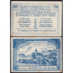 Autriche - Notgeld - Oberweissenbach-und-Bernhardschlag - 50 heller - Type a - 03/06/1920 - Etat : SUP
