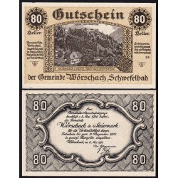 Autriche - Notgeld - Wörschach - 50 heller - 08/05/1920 - Etat : pr.NEUF