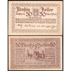 Autriche - Notgeld - Zell-an-der-Pram - 50 heller - Type a - 20/04/1920 - Etat : pr.NEUF