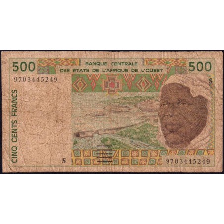 Guinée Bissau - Pick 910Sb - 500 francs - 1997 - Etat : AB