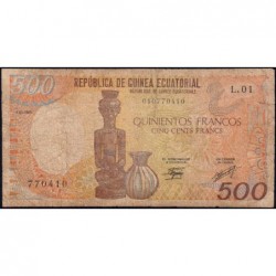 Guinée Equatoriale - Pick 20 - 500 francs - Série L.01 - 01/01/1985 - Etat : B