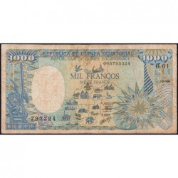 Guinée Equatoriale - Pick 21 - 1'000 francs - Série D.01 - 01/01/1985 - Etat : TB+