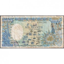 Guinée Equatoriale - Pick 21 - 1'000 francs - Série O.01 - 01/01/1985 - Etat : TB+