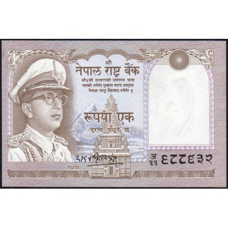Népal - Pick 16 - 1 rupee - Série 55 - 1971 - Etat : NEUF
