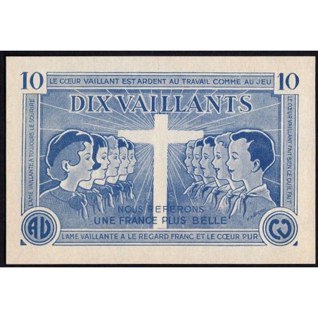 Billet de 10 vaillants - 1ère série /C - 1935-1945 - Etat : NEUF