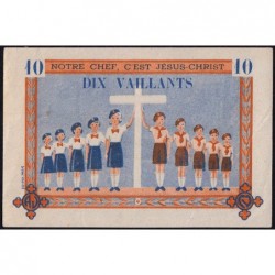 Billet de 10 vaillants - 4ème série /B - 1943-1948 - Etat : SUP