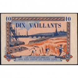 Billet de 10 vaillants - 4ème série /B - 1943-1948 - Etat : SUP