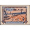Billet de 10 vaillants - 4ème série  - Type B - 1943/1948 - Etat : SUP