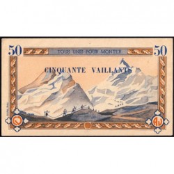 Billet de 50 vaillants - 4ème série  - Type B - 1943/1948 - Etat : SUP