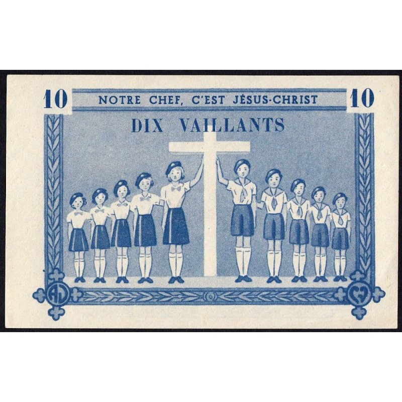 Billet de 10 vaillants - 5ème série /A - 1948-1953 - Etat : pr.NEUF