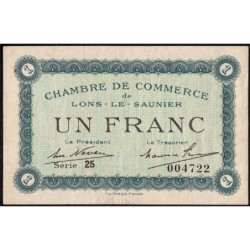 Lons-le-Saunier - Pirot 74-18b - 1 franc - Série 25 - Sans date - Etat : TTB