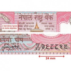 Népal - Pick 30a_3 - 5 rupees - Série 52 - 1995 - Etat : NEUF