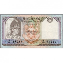 Népal - Pick 31a_1 - 10 rupees - Série 66 - 1986 - Etat : TTB+
