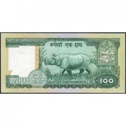 Népal - Pick 34c - 100 rupees - Série 23 - 1987 - Etat : pr.NEUF
