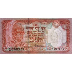 Népal - Pick 38b_2 - 20 rupees - Série 58 - 2000 - Etat : SUP