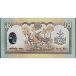 Népal - Pick 45 - 10 rupees - Série 40 - 2002 - Polymère commémoratif - Etat : NEUF