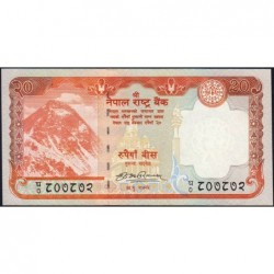 Népal - Pick 62a - 20 rupees - Série 7 - 2009 - Etat : NEUF