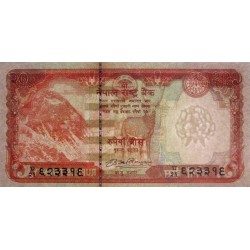 Népal - Pick 62a - 20 rupees - Série 21 - 2009 - Etat : SPL