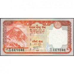 Népal - Pick 62b - 20 rupees - Série 56 - 2010 - Etat : pr.NEUF